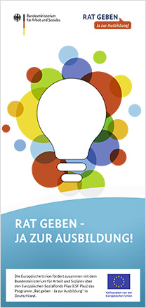 Cover des Flyers "Rat geben - Ja zur Ausbildung!"