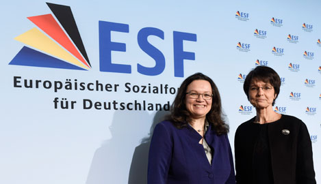 Federal Minister of Labour Andrea Nahles and Employment Commissioner Marianne Thyssen